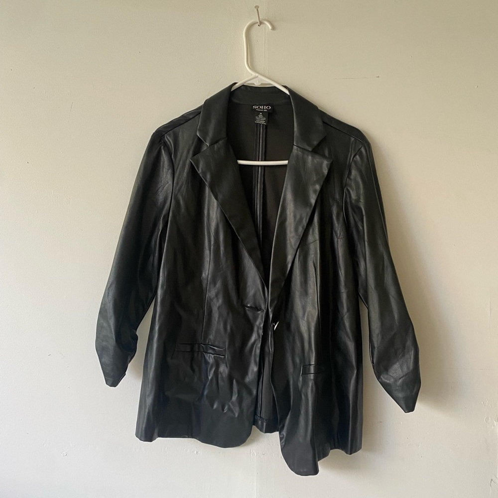 Faux Leather Suit